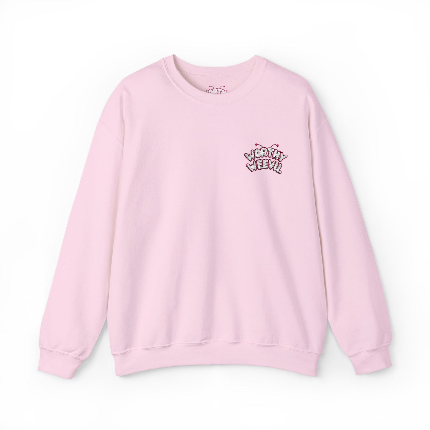 Pink Embroidered Crewneck Sweatshirt