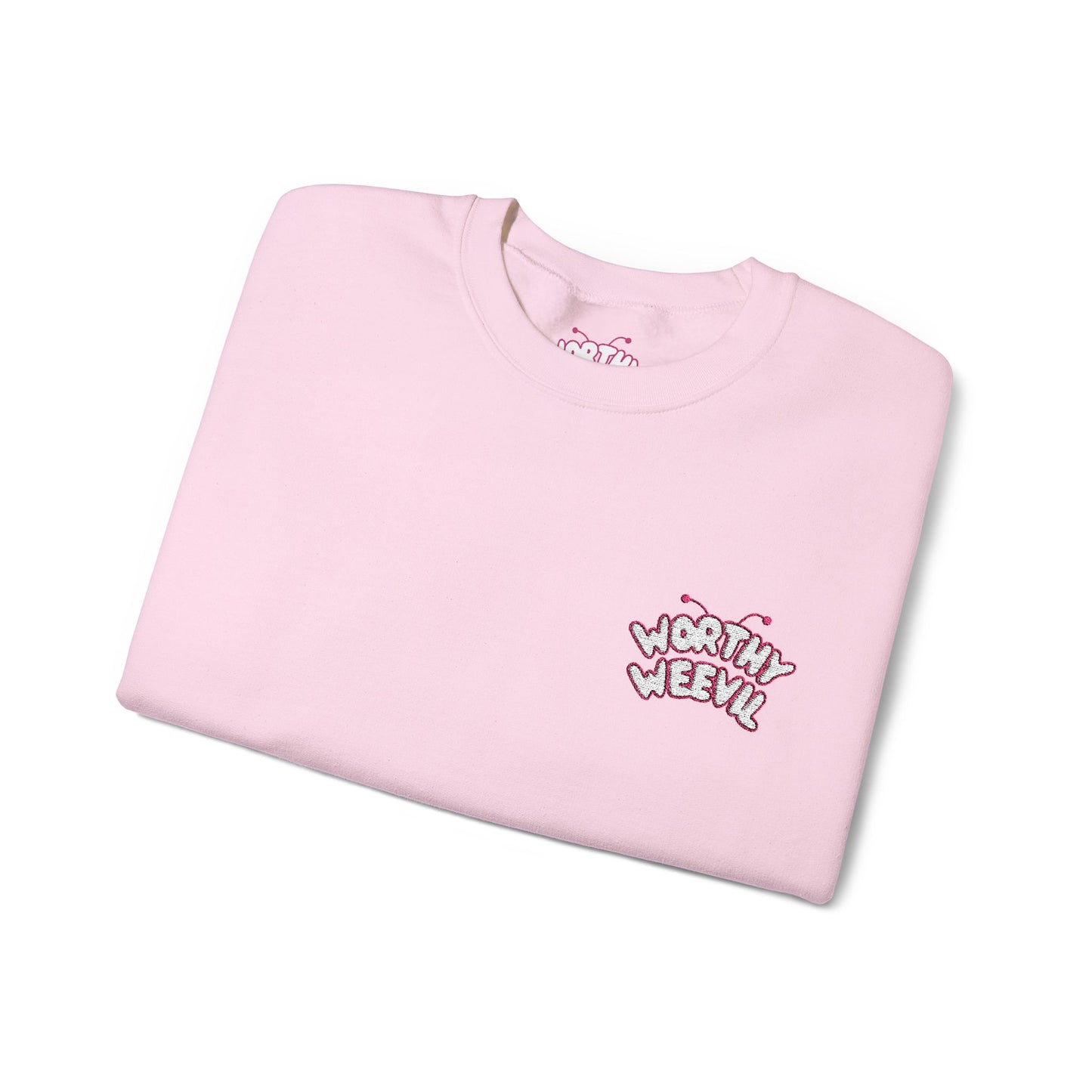 Pink Embroidered Crewneck Sweatshirt