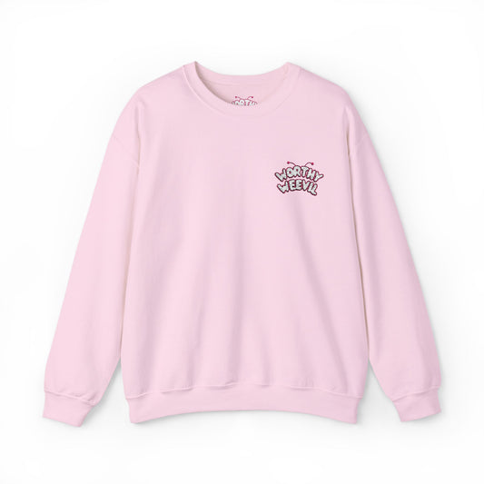 Pink Embroidered Crewneck Sweatshirt